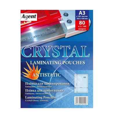 Плівка для ламінування Agent глянц. А3 (303х426) 80 мкн (100 шт.) ANTISTATIC (3130011) Вінниця