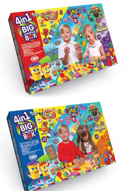 Набір креативної творчості "4в1 BIG CREATIVE BOX" укр (4), BCRB-0O1-01U, шт Київ - фото 1