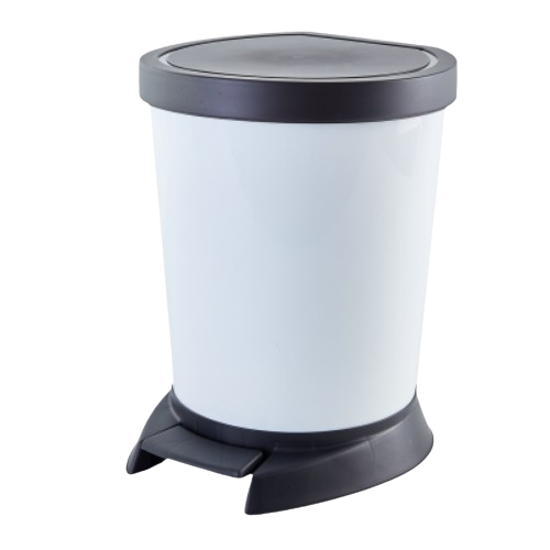 Відро для сміття 10л з педаллю пластик білий Алеана Житомир - изображение 1