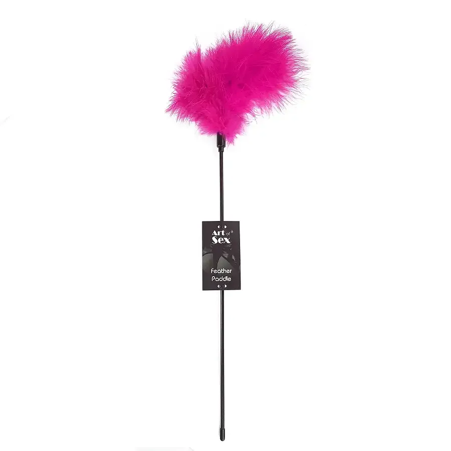 Лоскітка темно-рожева Art of Sex - Feather Paddle, перо молодого індика Львов - изображение 3