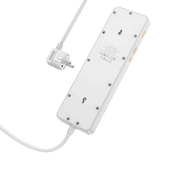 Мережевий подовжувач HOCO AC13A Talento 5-position socket(1C3A) (1,5 m) White Одеса
