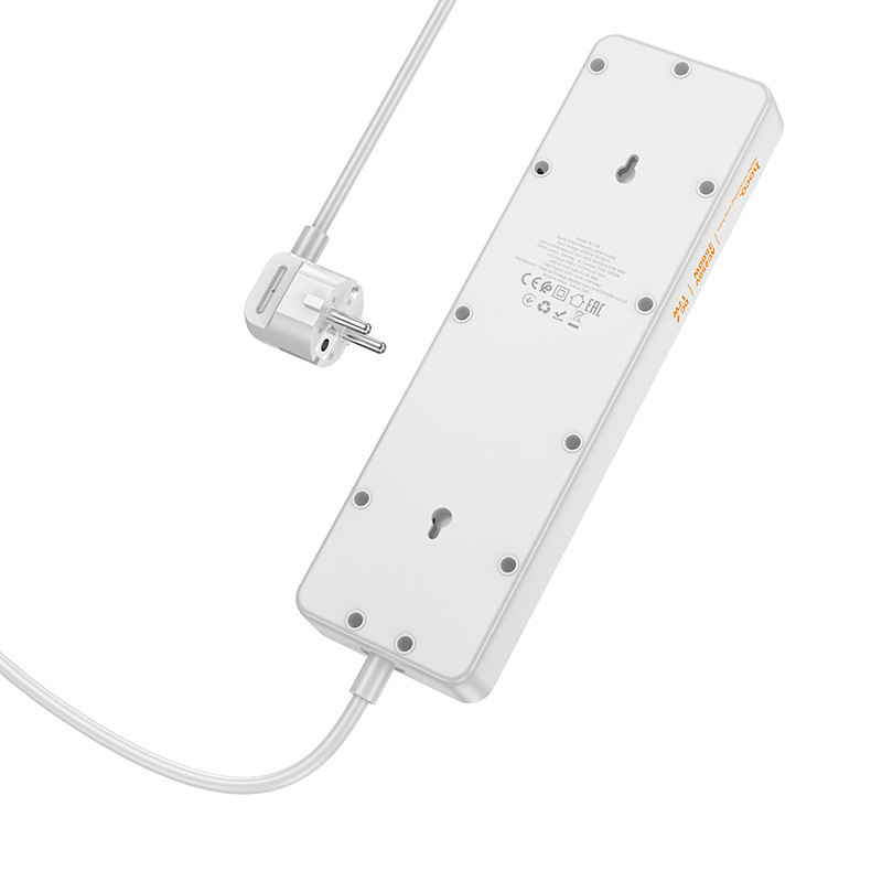 Мережевий подовжувач HOCO AC13A Talento 5-position socket(1C3A) (1,5 m) White Одеса - фото 4