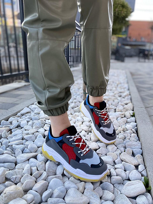 No brend Кросівки жіночі D1901-D65 сірий/синій (весна-осінь, еко замша+сітка) (2493) Коломия - фото 7