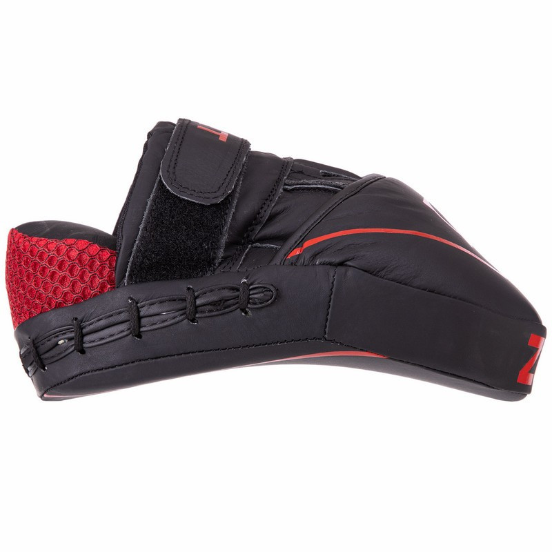 Лапа вигнута для боксу та єдиноборств Zelart VL-3148 25x18x5 см чорний-червоний Київ - фото 6