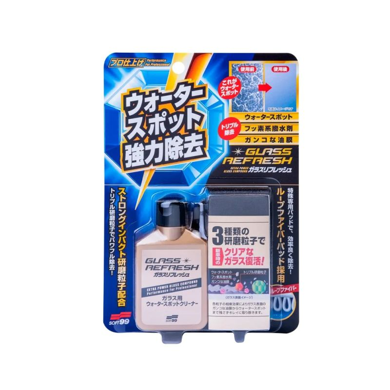 Абразивный очиститель стекла SOFT99 Glass Refresh 05066 Extra Strength Glass Compound 80 мл от водного камня с аппликатором Чортков - изображение 1