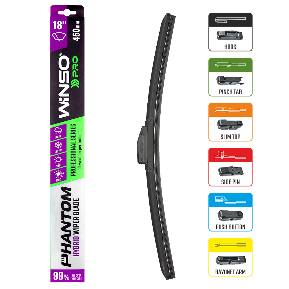 Щетка стеклоочистителя гибридная Winso Pro Phantom 18/450мм Львов - изображение 3