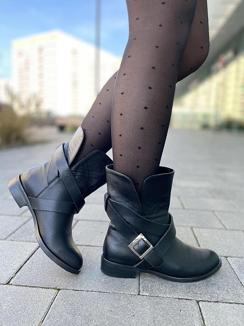 Черевики жіночі BOGATKO 408 чорні (зима, шкіра натуральна) (4063) лише 36р. 36 Коломия - фото 1