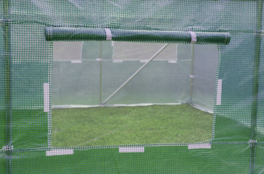 Садова теплиця 9 м² (4,5 × 2 × 2 м) з вікнами, армована плівка UV-4, Зелена (Польща) Київ - фото 7