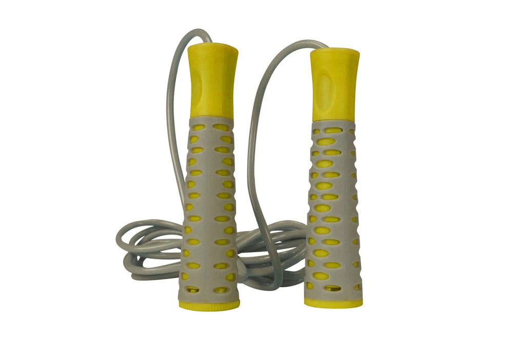 Скакалка PowerPlay 4206 Jump Rope PRO+ Сіро-жовта (2,75m.) Кам'янське - фото 2