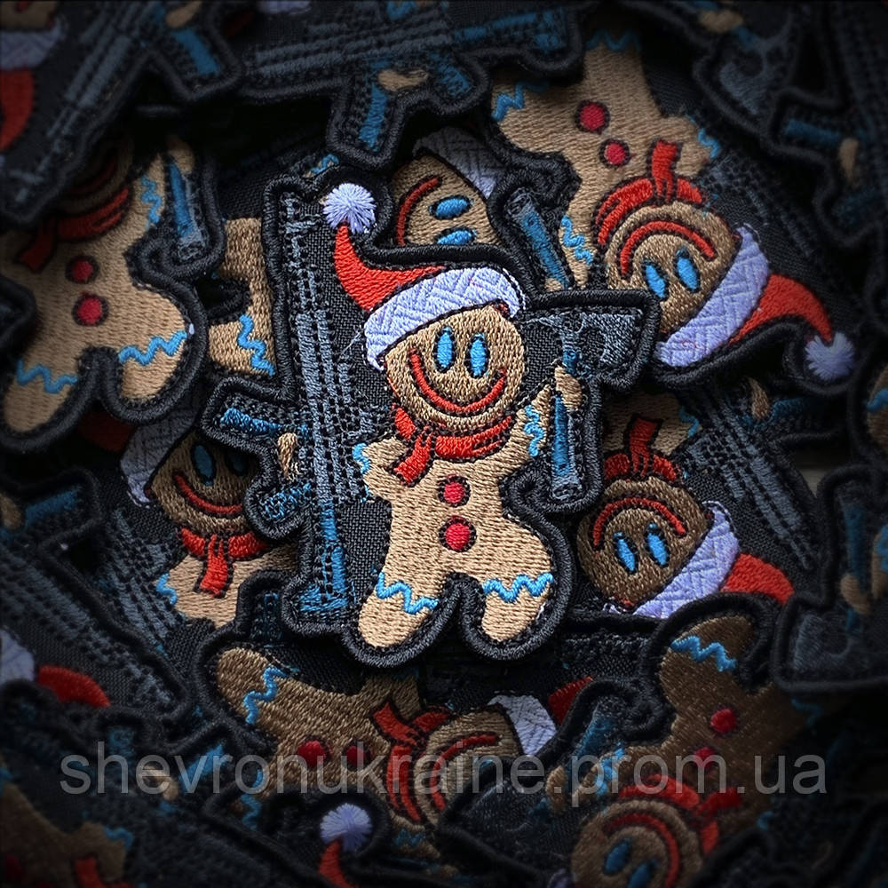 Шеврон НОВОРІЧНИЙ ПРЯНИК ЗСУ (Форма контурна. На липучці) Розмір 8x7.3см Київ - фото 1