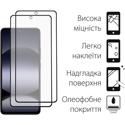 Чехол для мобильного телефона Dengos Xiaomi Redmi Note 14 5G Soft + glass 2pcs (Mint) (DG-CTG2P-14) Винница - изображение 3