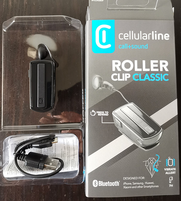 Bluetooth-гарнітура Cellularline Roller Clip Луцк - изображение 1