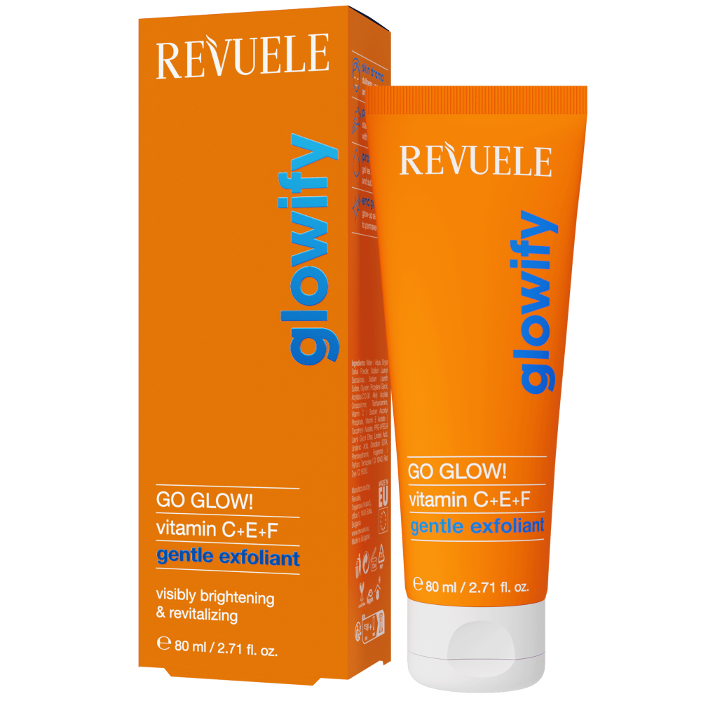 Нежный пилинг для лица Go Glow! Vitamin C+E+F Revuele 80 мл Киев - изображение 2