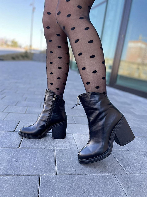 Lexi Жіночі черевики Lexi чорні натуральна шкіра каблук 9 см розмір 36-40 (3048/1) Коломыя - изображение 8