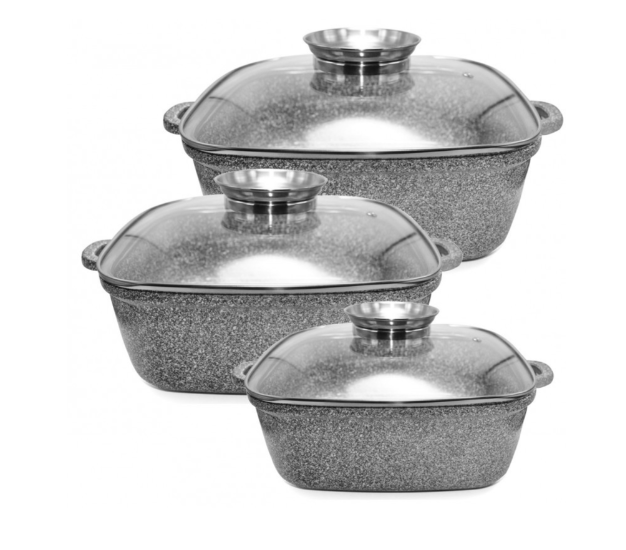 Набор квадратных казанов UNIQUE UN-5501 6 предметов Одесса - изображение 4