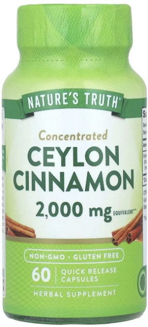 Экстракт корицы Nature's Truth Concentrated Ceylon Cinnamon 2000 мг 60 капс Киев - изображение 1