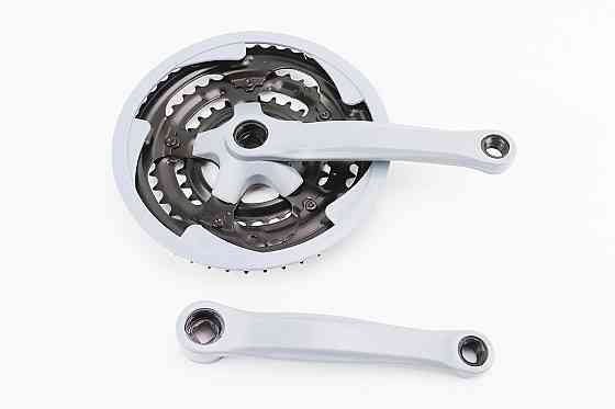 Шатуни "квадрат" 170мм, 48.38.28T MTB, сіро-сині GR 01 (можливі потертості) Київ