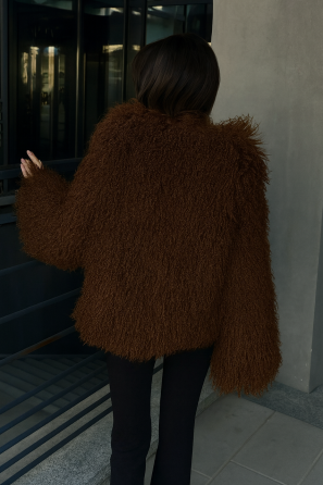 Шуба женская из ламы Коричневый 46/48 Харьков