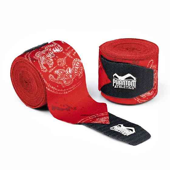 Бінті для боксу Phantom Muay Thai Red 400cm. (4м.) Кам'янське