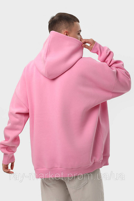 Худі оверсайз чоловіче утеплене RAY OVERSIZE рожеве (U0404M-Pink) Київ - фото 4
