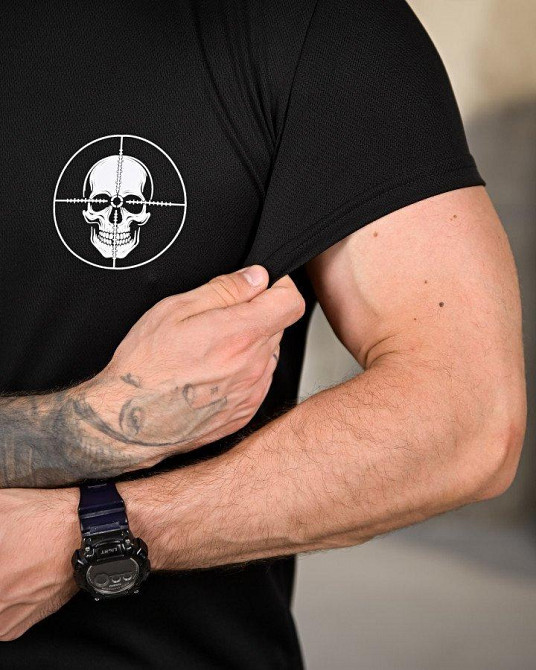 Тактическая потоотводящая футболка One Shot black ПП4655 Одесса - изображение 5