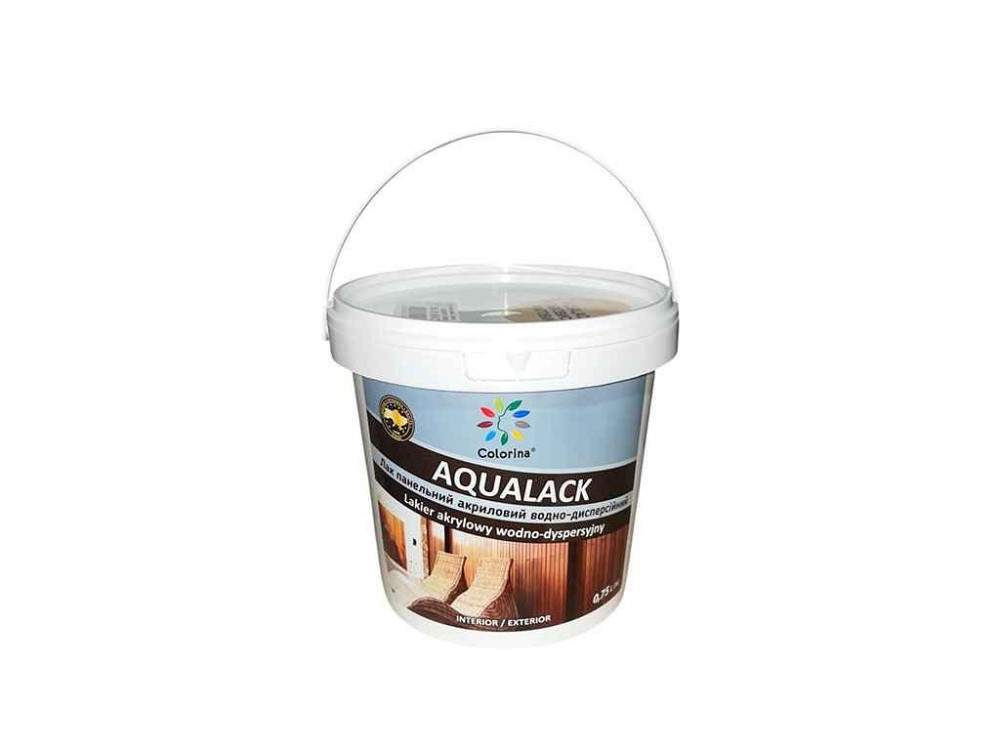 Лак акриловый AQUALACK панельный шелковисто-матовый 0.75 ТМ COLORINA Киев - изображение 1