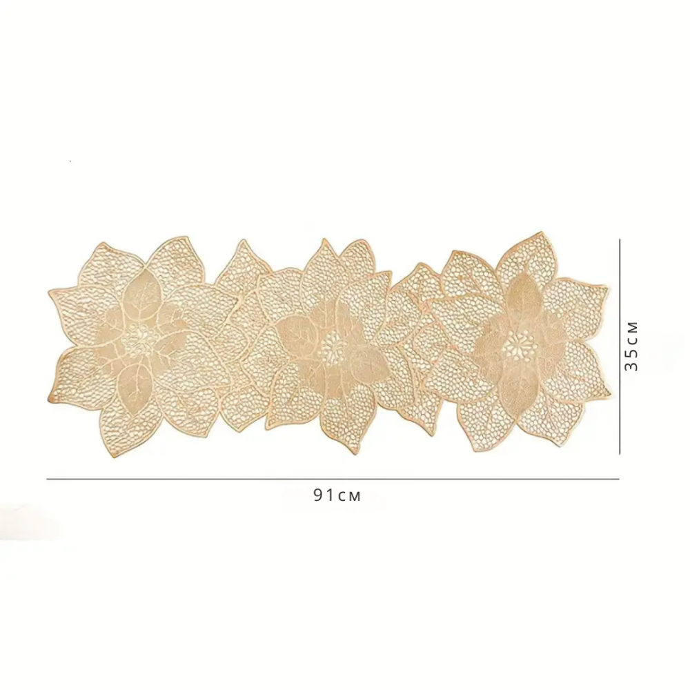 Коврик сервировочный под горячее, 91×35см, сервировочная салфетка скатерть золотистая Каменец-Подольский - изображение 5