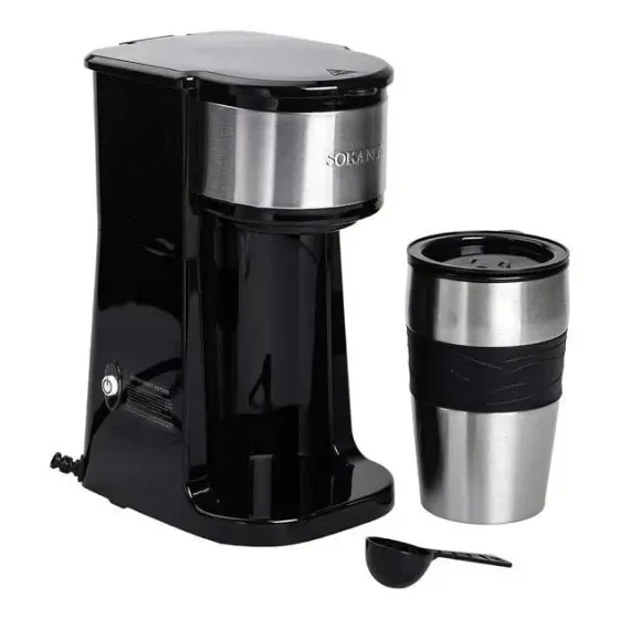 Кавоварка SK-04028 420 мл, з нержавіючої сталі, швидке нагрівання за 3 хвилини, компактна Одеса