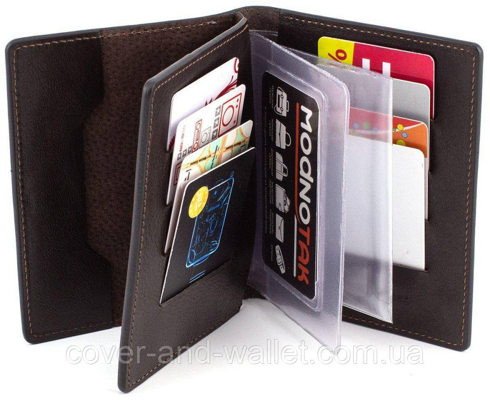 Обкладинка для документів та паспорта з гладкої італійської шкіри Grande Pelle Київ - фото 1