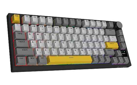 Клавіатура бездротова Ajazz AK820 Pro Flying Fish Switch Black RGB With Screen (AK820PRO-FF-BGY) ( 18427 ) Харків