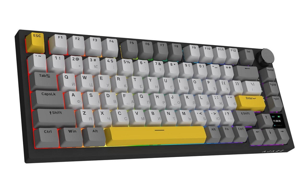 Клавіатура бездротова Ajazz AK820 Pro Flying Fish Switch Black RGB With Screen (AK820PRO-FF-BGY) ( 18427 ) Харків - фото 5