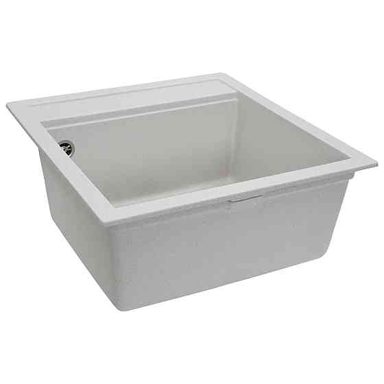 VALESO Комплект «Мийка FIESTA (біла в крапку) + сифон + змішувач (білий в крапку)» Київ