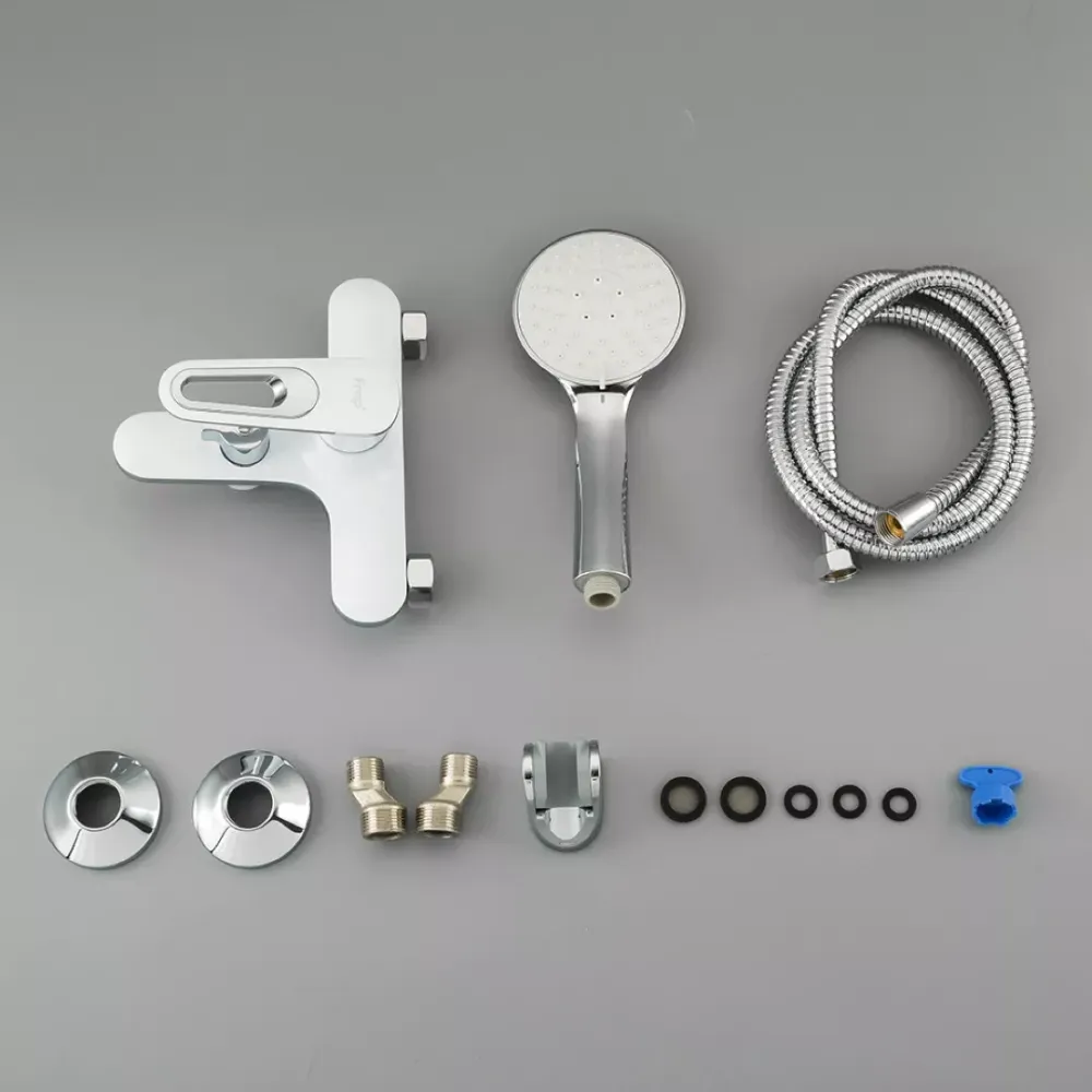 Смеситель для ванной с душевым гарнитуром Frap F3249 белый/хром Киев - изображение 9