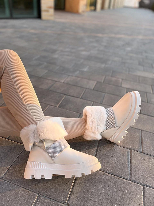 Marko Угги жіночі DE MARKO бежеві натуральна шкіра висота 12 см (4882) Коломия - фото 8