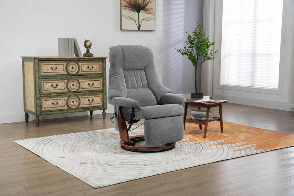 Крісло для відпочинку Avko Style ARMH 004 Grey з масажем, підігрівом і підставкою для ніг Київ - фото 2