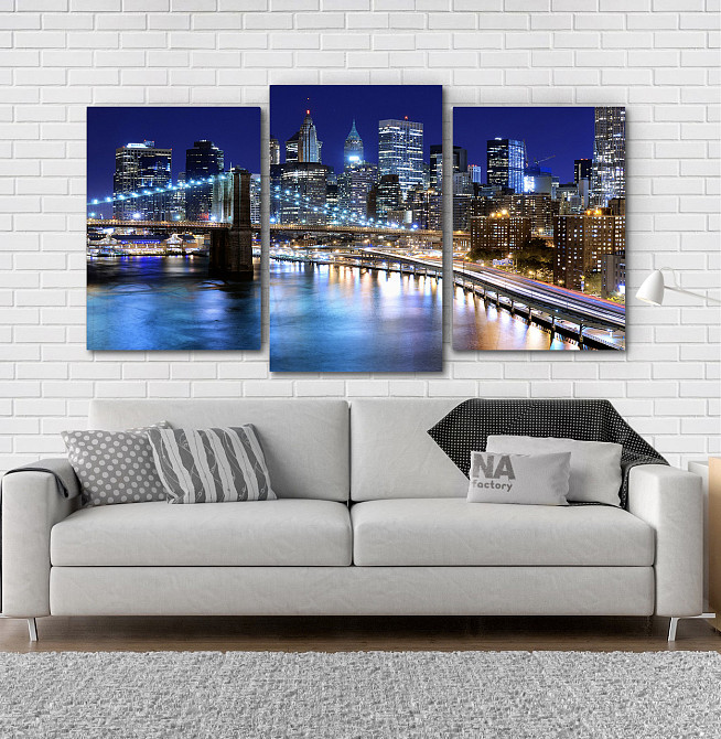 Модульна картина Нічне місто Art-208_3 Київ - фото 2
