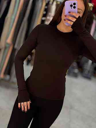 Женский базовый трикотажный лонгслив из вискозы Шоколад, 42/44 Одесса