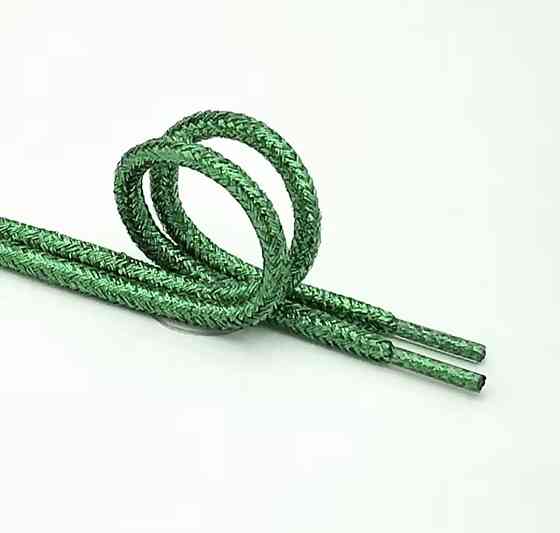 Шнурки блестящие глиттерные Зеленый Смела