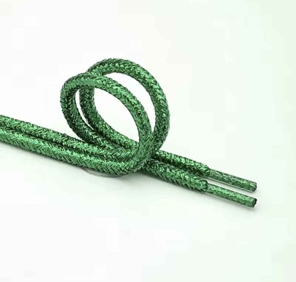 Шнурки блестящие глиттерные Зеленый Смела - изображение 2