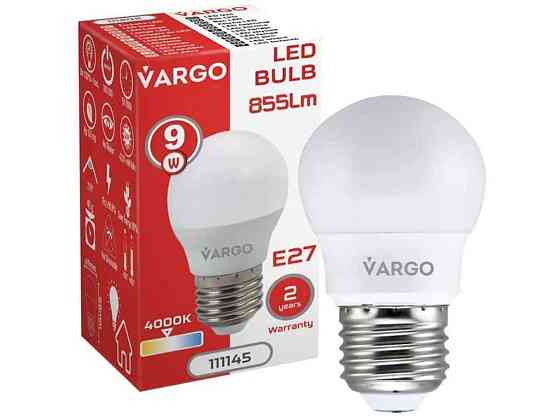Лампа світлодіодна 9W E27 G45 4000K 220V (V-111145) ТМ VARGO Київ