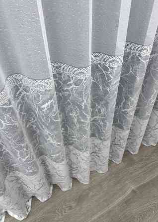 Тюль жаккард цвет белый с серым 1670т Киев