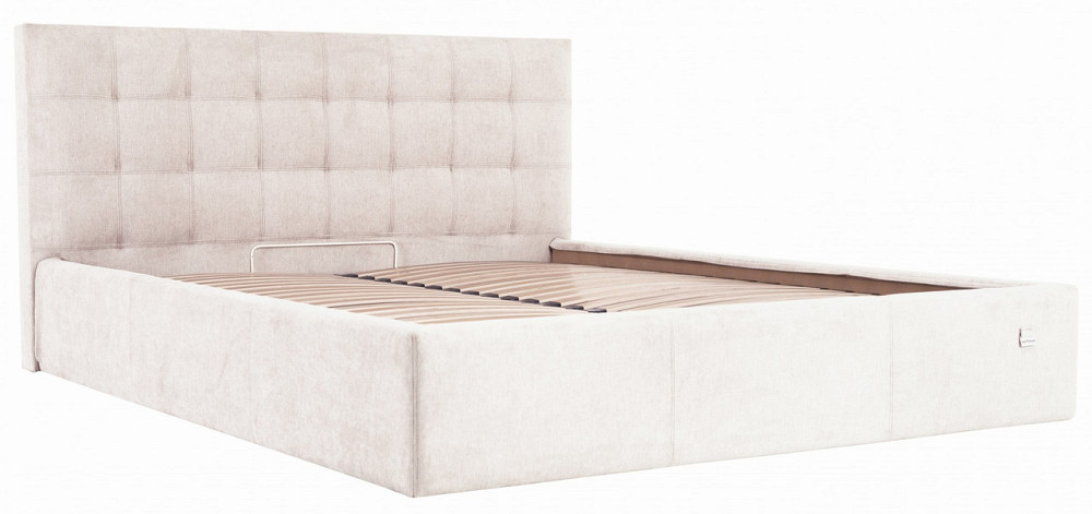 Кровать Двуспальная Chester Comfort 160 х 190 см Мисти Milk С подъемным механизмом и нишей для белья Бежевый Днепр - изображение 20