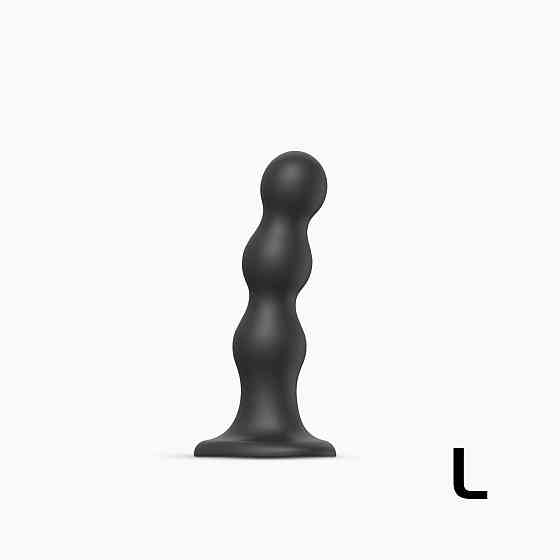 Насадка для страпона Strap-On-Me Dildo Plug Balls Black L Sex Aura Київ