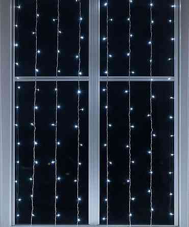 Новорічна гірлянда штора 1,5х1,5 м 64 LED білий провід Білий ZWM1564LEDW Київ