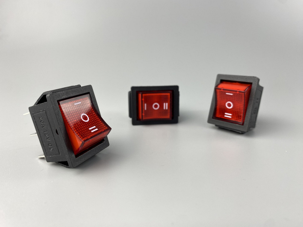 Перемикач клавішний червоний, з led-підсвіткою 12 V, 25 ммх31мм, 6 ніжок Мукачево - фото 8