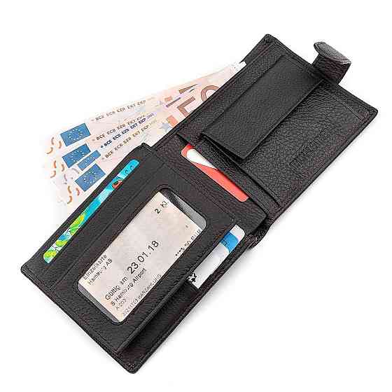 Мужской кошелек ST Leather 18328 (ST137) итальянская кожа Черный Киев