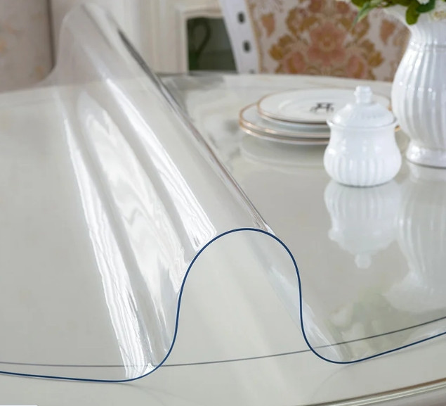 М'яке скло Прозора силіконова скатертина на стіл Soft Glass Захист для меблів 2.5х1.0м (товщина 1.5  Вінниця - фото 1