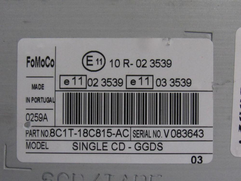 Автомагнітола Ford Transit 2006-2014 (8C1T-18C815-AC) Ковель - фото 1