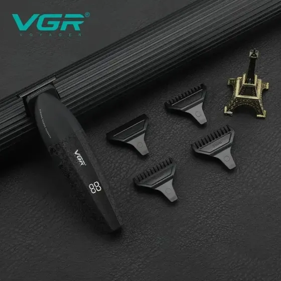 Професійний тример VGR V-640T Black: керамічні леза, DLC-покриття, акумулятор 2000 мАг, до 240 хв роботи Одеса