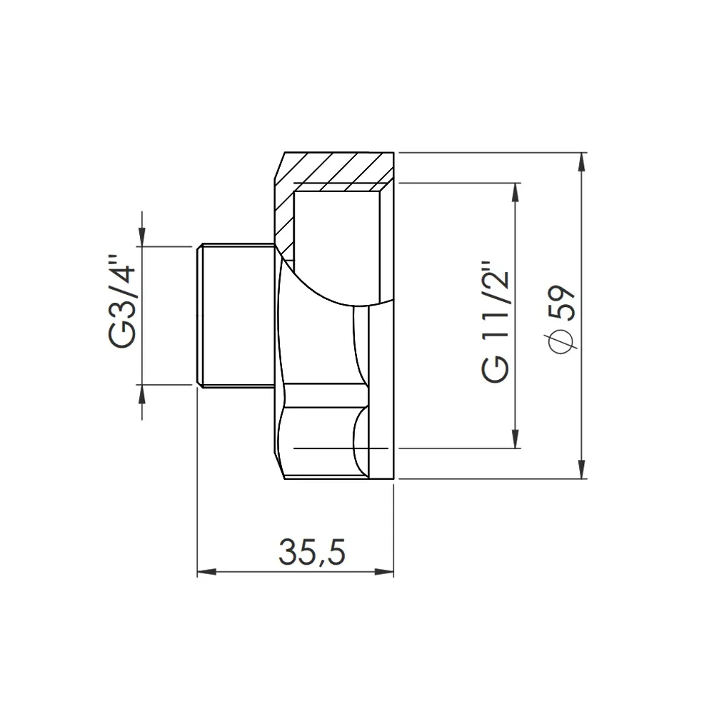 Перехід Thermo Alliance Forte 1" 1/2х3/4" ВЗ SF3604020 Київ - фото 8